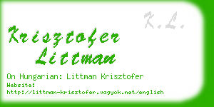 krisztofer littman business card